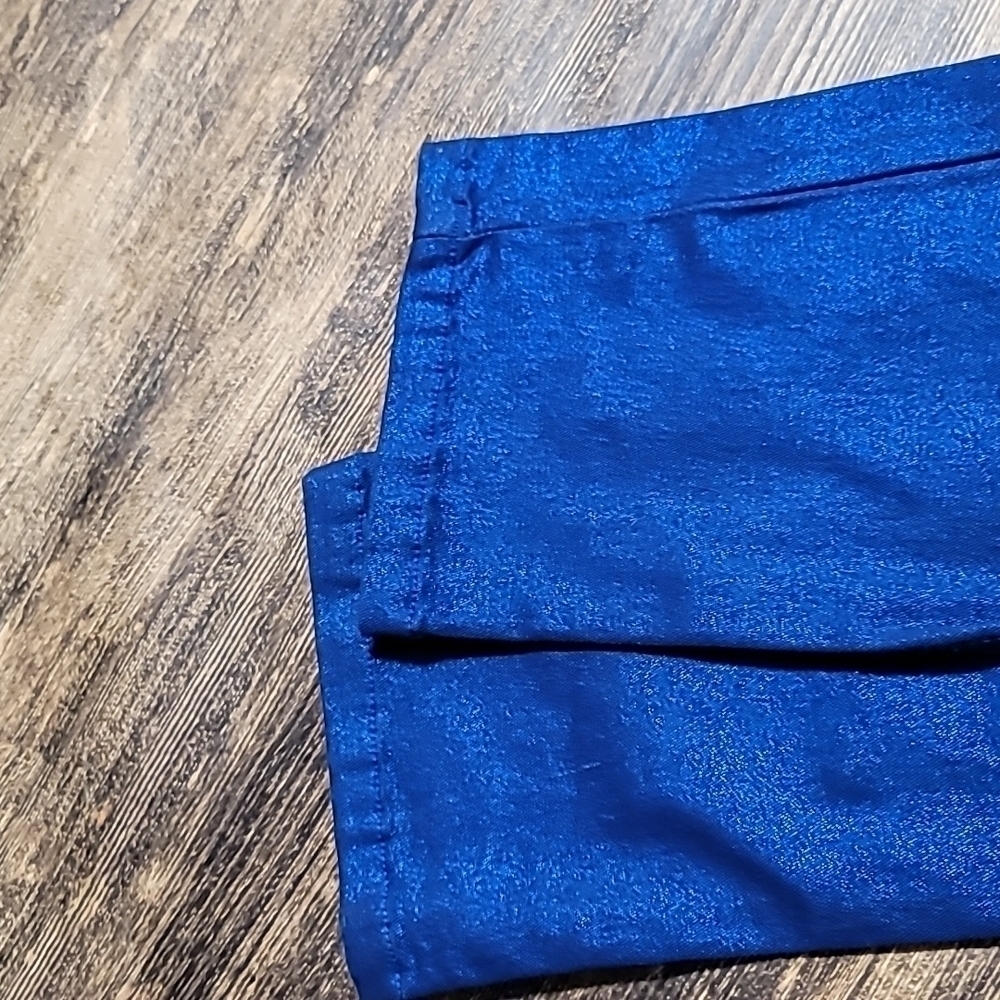 SAPPHIRE INK Pants Jeans Royal Blue Metallic /Iridescent Size 11 - Picture 4 of 9